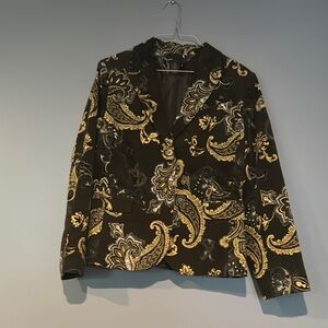 Grace Elements Black and Gold Tailored Blazer